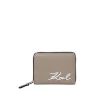 Karl Lagerfeld K/Signature - Portefeuille zippé taille moyenne Marron-Champignon 240W3202-MARRON