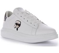 KARL LAGERFELD Kapri Lo Mi Coupe Bas Hommes Baskets en Blanc Mono UK 6 - 12