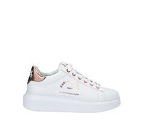 KARL LAGERFELD Kapri Maison Karl Lace Cuir Femme Blanc Pink