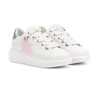 KARL LAGERFELD Kapri NFT Plexi Pendentif Cuir Femme Blanc/Lilas Baskets, blanc, 37 EU