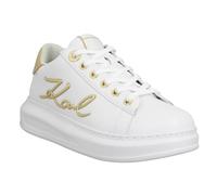 KARL LAGERFELD Kapri Signia Lace Cuir Femme Blanc Or