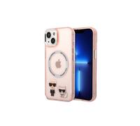 Karl Lagerfeld Karl & Choupette Aluminium MagSafe - Coque pour iPhone 14 Plus (rose)