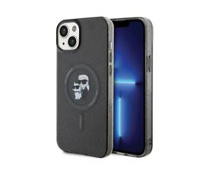 Karl Lagerfeld Karl & Choupette Glitter Étui MagSafe, Noir - iPhone 15 Plus