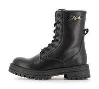 Karl Lagerfeld Kids - Botte À Lacets Mi-mollet En Cuir De Vachette - Black - Fille - Taille 34