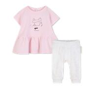 Karl Lagerfeld Kids - Ensemble Robe Et Legging - Rose Ecru - Fille - 12 Mois