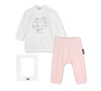 Karl Lagerfeld Kids - Ensemble Robe Et Pantalon - Ecru Rose - Fille - 9 Mois