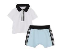 Karl Lagerfeld Kids - Ensemble Tee-shirt Et Short - Blanc Bleu - Garçon - 18 Mois