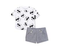 Karl Lagerfeld Kids - Ensemble Tee-shirt Et Short - Blanc - Fille - 9 Mois