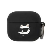 Karl Lagerfeld KLA3RUNCHK Étui pour Airpods 3 Noir Silicone Choupette Head 3D