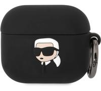 Karl Lagerfeld Coque silicone AirPods 3 Karl Head 3D – Luxe antichoc – Noir
