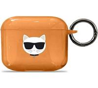 Karl Lagerfeld KLA3UCHFO Étui pour AirPods 3, orange, Choupette