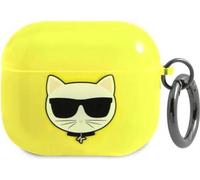 Karl Lagerfeld Kla3Uchfy Housse pour Airpods 3 Jaune/jaune Choupette