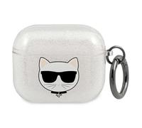 Karl Lagerfeld KLA3UCHGS Étui pour AirPods 3 Argenté pailleté