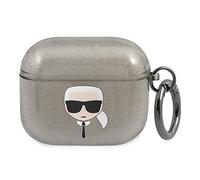 Coque pour AirPods 3 Antichoc Glitter Karl Lagerfeld Noir G