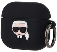 Karl Lagerfeld Klaca3silkhbk Airpods Coque en Silicone Noir