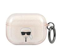 Karl Lagerfeld KLAPUKHGD Coque de Protection pour AirPods Pro avec Paillettes dorées