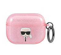 Coque pour AirPods Pro Antichoc Glitter Karl Lagerfeld Rose