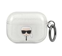 Karl Lagerfeld KLAPUKHGS Coque de Protection pour AirPods Pro Argenté pailleté