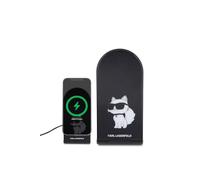 Karl Lagerfeld KLDCRFALCHNK Chargeur inductif pliable 2 en 1 15 W Noir Choupette
