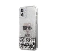 Coque et étui téléphone mobile Non renseigné karl lagerfeld klhcp12sgliksl iphone 12 mini 5,4 srebrny/silver ikonik liquid glitter