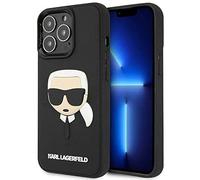 Coque pour iPhone 14 Pro 3D Rubber Karl's Head Noir