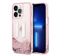 Coque pour iPhone 14 Pro Glitter KL Paillettes flottantes Rose