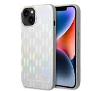 Karl Lagerfeld KLHCP14MLGMMSV3 Coque Rigide pour iPhone 14 Plus 6,7" Monogramme Iridescent Argenté/argenté