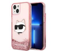 Karl Lagerfeld KLHCP14MLNCHCP Coque Rigide pour iPhone 14 Plus 6,7" Rose Choupette Head