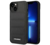 Karl Lagerfeld KLHCP14MPSQAK étui pour iPhone 14 Plus 6.7", rigide, noir, noir, duveteux, logo étendu