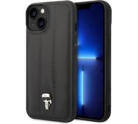 Karl Lagerfeld KLHCP14MPSQPK Coque Rigide pour iPhone 14 Plus 6,7" Noir/Black Puffy Ikonik Pin