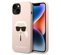 Karl Lagerfeld Klhcp14Mslkhlp Iphone 14 Plus / 15 Plus 6.7 Hardcase Pink/Pink Silicone Karl`s Head