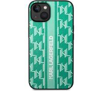 Karl Lagerfeld Monogram Stripe - Étui pour iPhone 14 (Vert)
