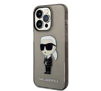 Karl Lagerfeld KLHCP14XHNIKTCK Coque Rigide pour iPhone 14 Pro Max 6,7" Noir