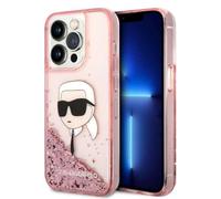 Karl Lagerfeld KLHCP14XLNKHCP Coque Rigide pour iPhone 14 Pro Max 6,7" Rose Karl Head
