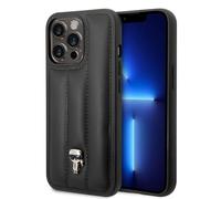 Karl Lagerfeld KLHCP14XPSQPK Coque Rigide pour iPhone 14 Pro Max 6,7" Noir/Noir Puffy icône Pin
