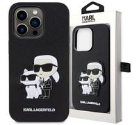 Karl Lagerfeld KLHCP14XSANKCPK iPhone 14 Pro Max 6.7" étui rigide czarny/noir Saffiano Karl & Choupette