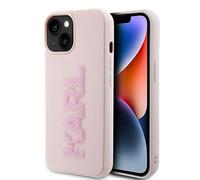 Coque pour iPhone 15 3D Rubber Karl Glitter Rose