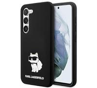 KARL LAGERFELD KLHCS23MSNCHBCK Coque en silicone pour Samsung S23+ S916 Noir Choupette