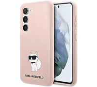 Karl Lagerfeld KLHCS23MSNCHBCP Coque en Silicone pour Samsung S23+ S916 Rose