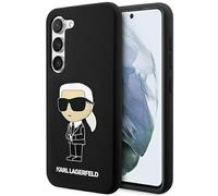 KARL LAGERFELD KLHCS23MSNIKBCK Coque en Silicone pour Samsung S23+ S916 Noir