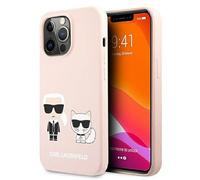 Karl Lagerfeld KLHMP13LSSKCI Coque de Protection en Silicone pour iPhone 13 Pro / 13 6,1" Rose Clair