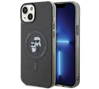 Karl Lagerfeld KLHMP15MHGKCNOK Coque pour iPhone 15 Plus 6,7" Noir Coque rigide Karl&Choupette Paillettes