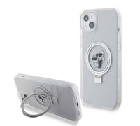 Karl Lagerfeld KLHMP15MHMRSKCH Apple iPhone 15 Plus / 14 Plus hardcase Ring Stand Karl&Choupettte MagSafe blanc