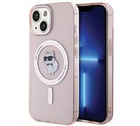 Karl Lagerfeld KLHMP15SHFCCNOP Coque pour iPhone 15 6,1" Rose Rigide IML Choupette