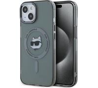 Karl Lagerfeld Klhmp15Shlschk Iphone 15 6.1 Noir/Noir Hardcase Iml Metal Choupette Head Magsafe