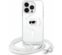 Karl Lagerfeld KLHMP16XHCKHNT Apple iPhone 16 Pro Max coque rigide IML Karl Head Magsafe transparent