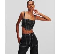 Karl Lagerfeld Klj Denim Bustier Washed Black Contrast Taille: L | Torsolets Outlet | Femme | Bleu