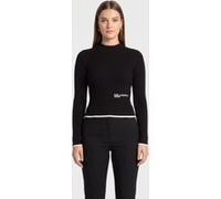 Karl Lagerfeld Klj Mock Neck Sweater Black Taille: M | Pulls Outlet | Femme | Le Noir