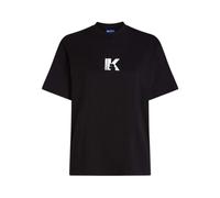 Karl Lagerfeld - KLJ Slim SS K Logo Tee - Femme - Tops - Noir - Taille: 42 FR