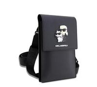 KARL LAGERFELD Pochette bandoulière pour téléphone KLWBSAKCPMK Saffiano Karl & Choupette Noir